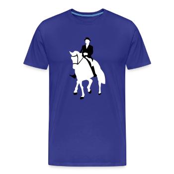 Dressage, Dressage Rider, Horse - Men's Premium Organic T-Shirt - royal blue - Front - Damien (186cm)