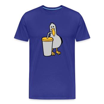Seagull drinks cola drink - Men's Premium Organic T-Shirt - royal blue - Front - Damien (186cm)