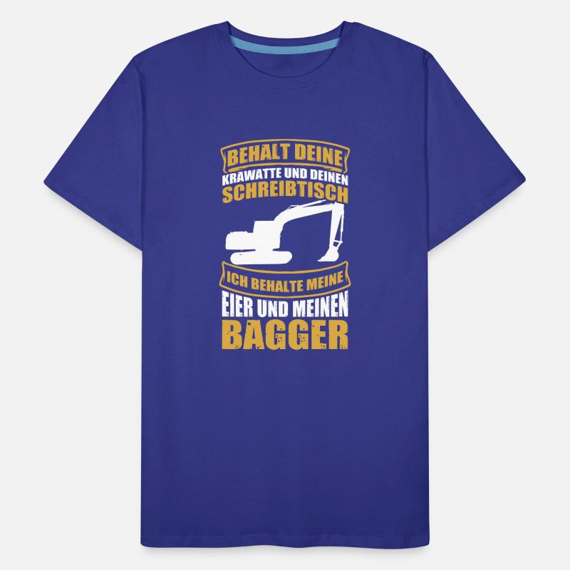 Krawatte Bagger Baggerführer Baggerfahrer Männer Premium Bio T-Shirt