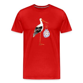 Wagen - Männer Premium Bio T-Shirt - Rot - Vorne - Damien (186cm)