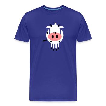 Doux vache - T-shirt bio Premium Homme - bleu roi - Devant - Damien (186cm)