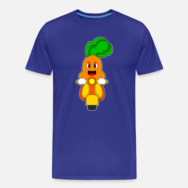 Karotte Motorroller - Männer Premium Bio T-Shirt - Königsblau