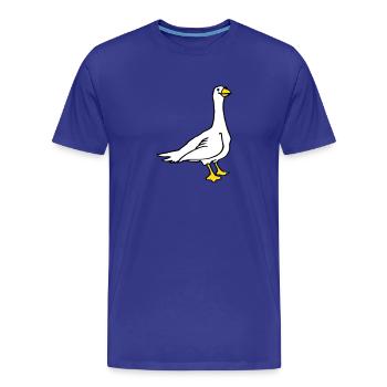 Gans - Männer Premium Bio T-Shirt - Königsblau - Vorne - Damien (186cm)