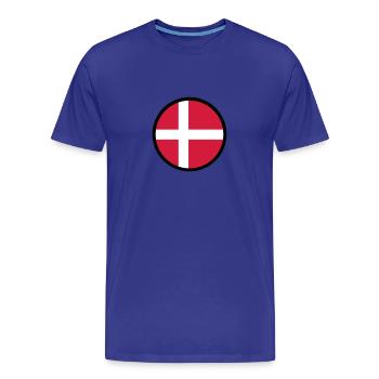 Marqué par le Danemark - T-shirt bio Premium Homme - bleu roi - Devant - Damien (186cm)