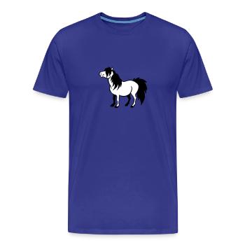 Poney - T-shirt bio Premium Homme - bleu roi - Devant - Damien (186cm)