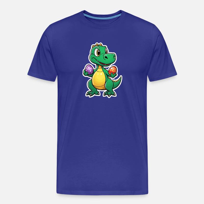 Dinosaur Easter Eggs Easter - Men's Premium Organic T-Shirt - royal blue