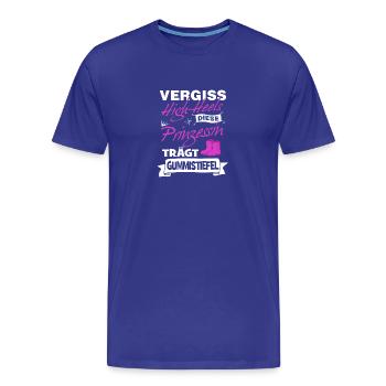 Landwirt Frau - Diese Prinzessin mit Gummistiefel - Männer Premium Bio T-Shirt - Königsblau - Vorne - Damien (186cm)