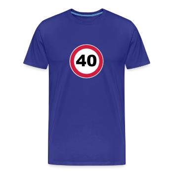 40th birthday - Men's Premium Organic T-Shirt - royal blue - Front - Damien (186cm)
