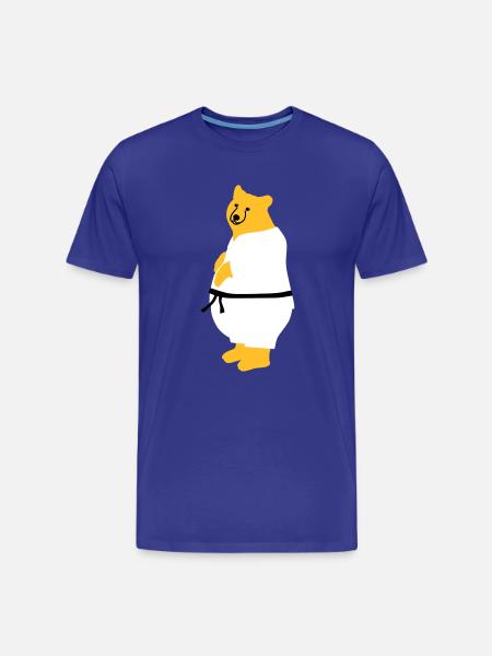 taekwondo bear - Men's Premium Organic T-Shirt - royal blue