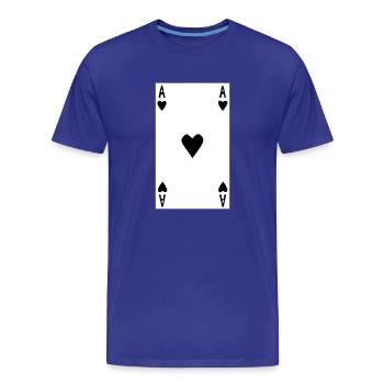 Ass Herz - Bild - Männer Premium Bio T-Shirt - Königsblau - Vorne - Damien (186cm)