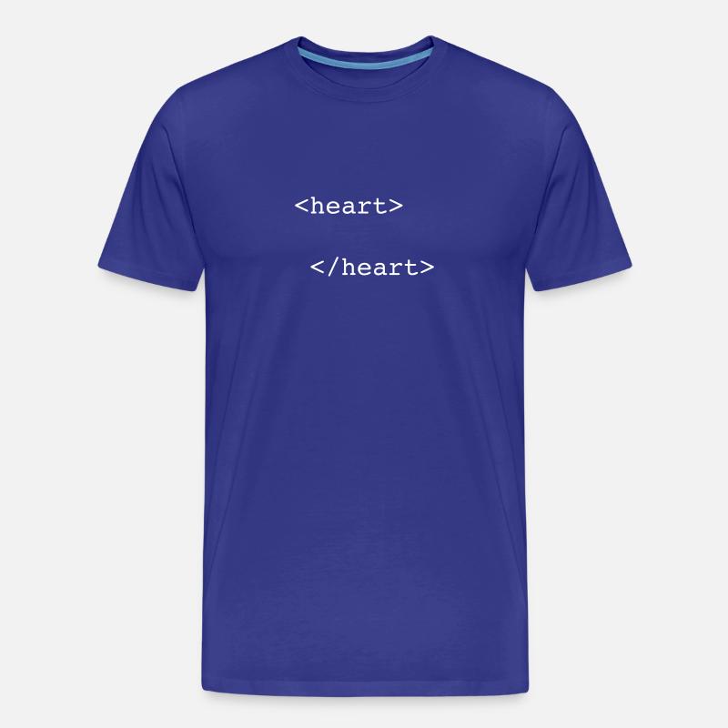 html heart - Männer Premium Bio T-Shirt - Königsblau