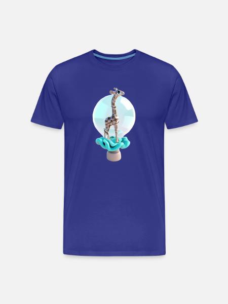 Design Giraffe - Men's Premium Organic T-Shirt - royal blue