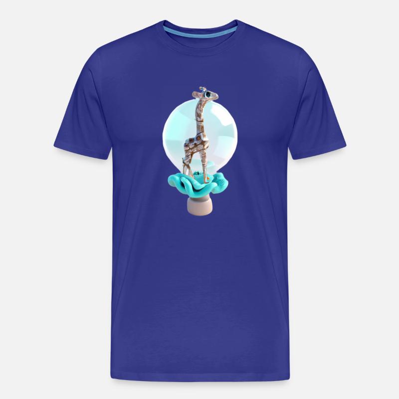 Design Giraffe - Männer Premium Bio T-Shirt - Königsblau