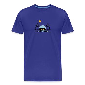 christmas house at North Pole - Men's Premium Organic T-Shirt - royal blue - Front - Damien (186cm)