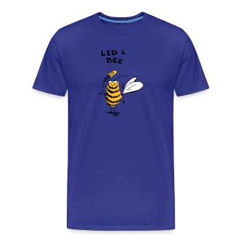conduit l'abeille - T-shirt bio Premium Homme - bleu roi - Devant - Damien (186cm)