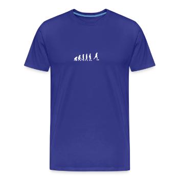 La femme de football de football de football féminin EVOLUTION - T-shirt bio Premium Homme - bleu roi - Devant - Damien (186cm)