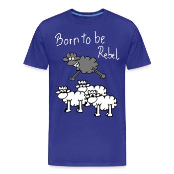 moutons rebelles - T-shirt bio Premium Homme - bleu roi - Devant - Damien (186cm)