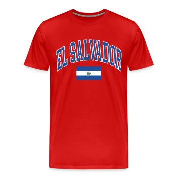 El Salvador - Men's Premium Organic T-Shirt - red - Front - Damien (186cm)