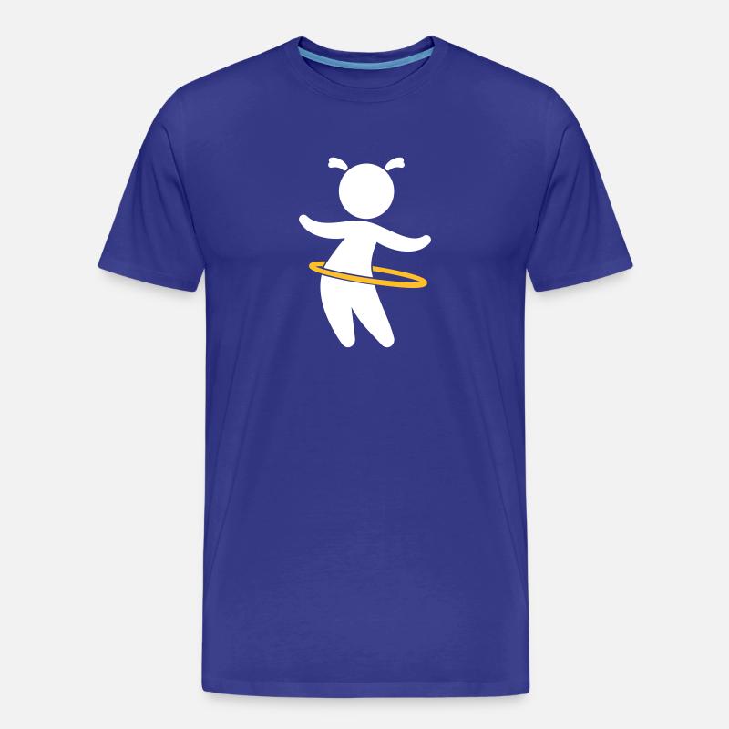 Kind spielt mit Hoolahoop - Männer Premium Bio T-Shirt - Königsblau