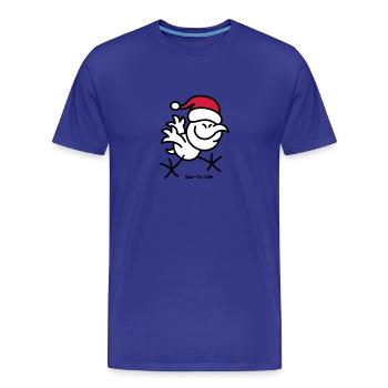 Joyeux Noël Poulet - T-shirt bio Premium Homme - bleu roi - Devant - Damien (186cm)