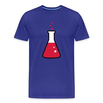 Chemie, Reagenzglas 3farbig - Männer Premium Bio T-Shirt - Königsblau - Vorne - Damien (186cm)
