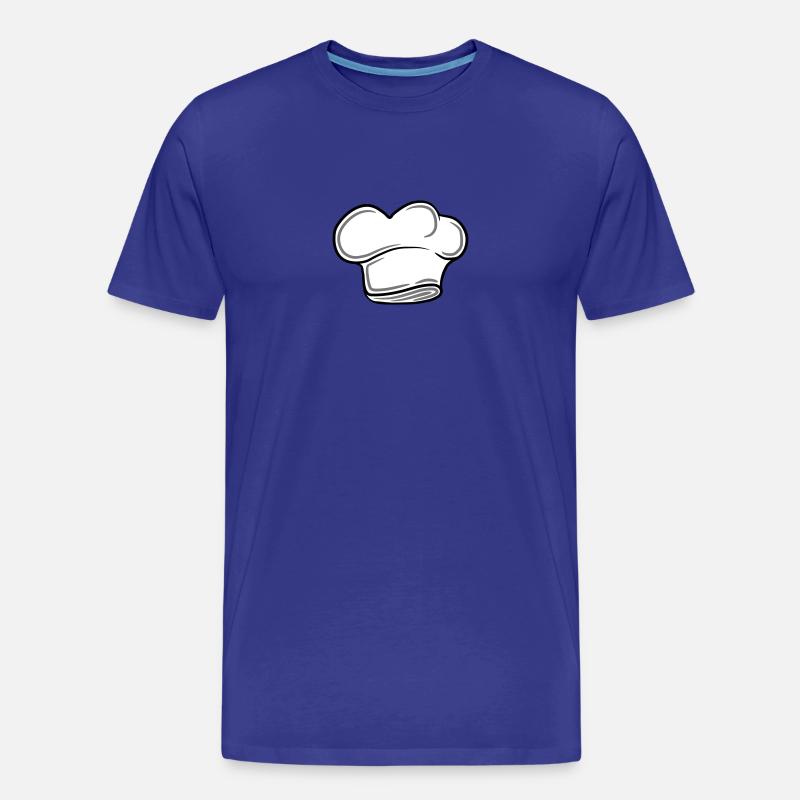 Chefkoch Lustig Smiley Mustache Bart - Männer Premium Bio T-Shirt - Königsblau