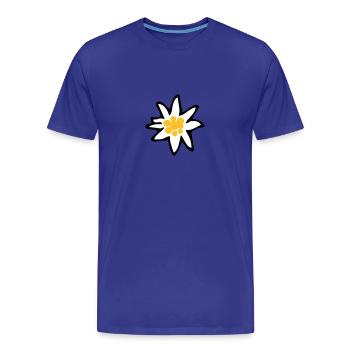 Edelweiss - Männer Premium Bio T-Shirt - Königsblau - Vorne - Damien (186cm)