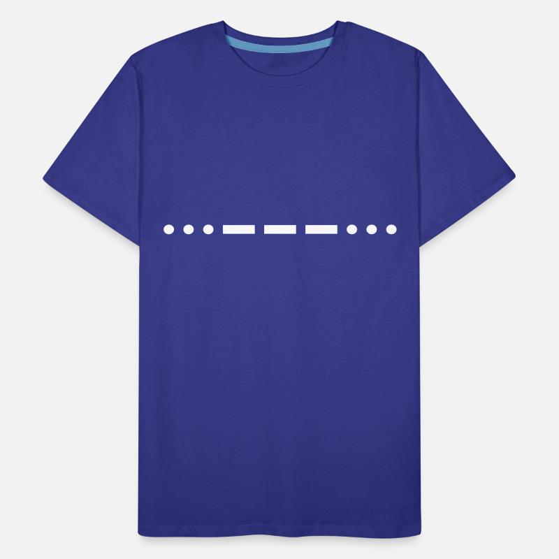 Morse code SOS Men's Premium Organic T-Shirt