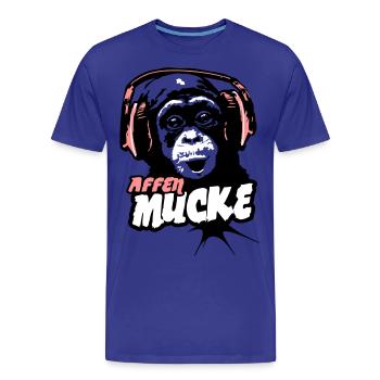 Affen-Mucke - Männer Premium Bio T-Shirt - Königsblau - Vorne - Damien (186cm)