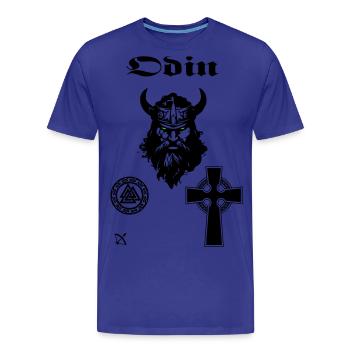 Odin 1 - Männer Premium Bio T-Shirt - Königsblau - Vorne - Damien (186cm)