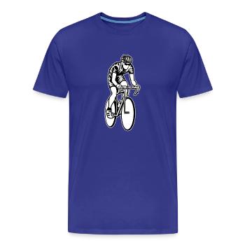 Road bike / Racing Bicycle 01_black white - Men's Premium Organic T-Shirt - royal blue - Front - Damien (186cm)