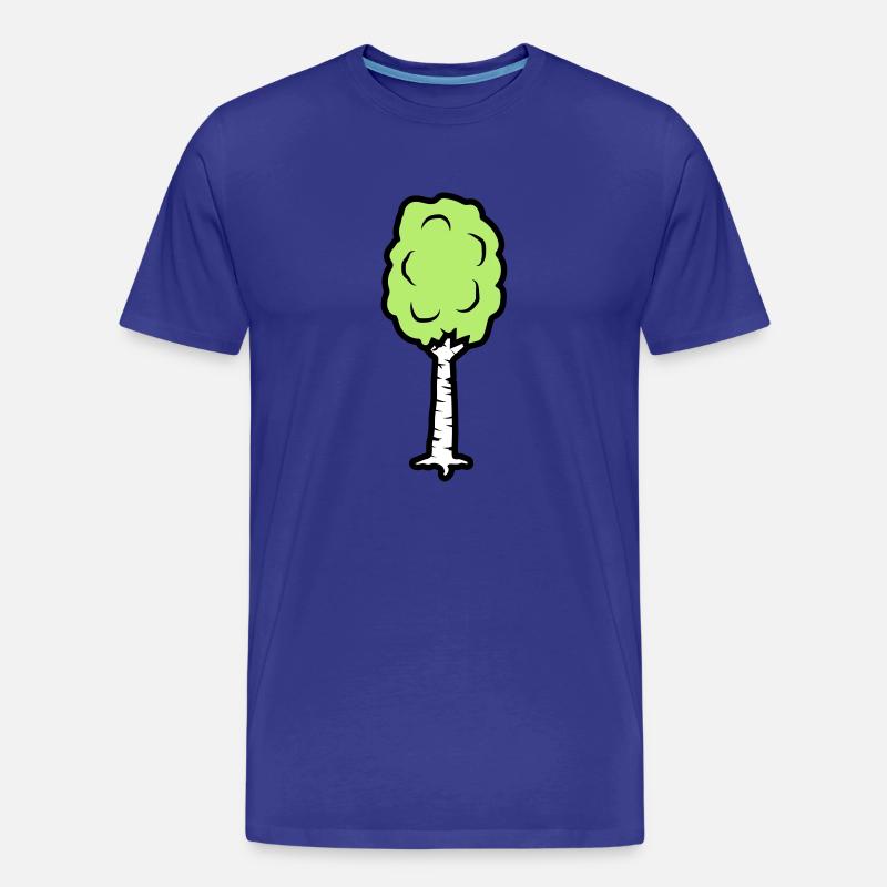 Comic Birke Bäumchen - Männer Premium Bio T-Shirt - Königsblau
