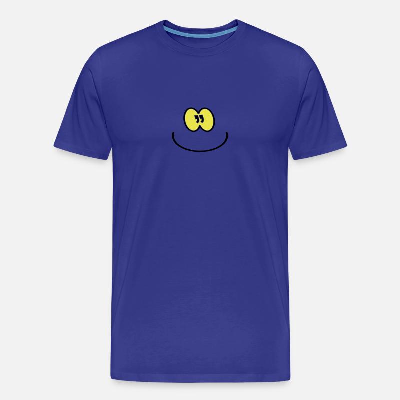 Bitte Lächeln / smile, please (2c) - Männer Premium Bio T-Shirt - Königsblau