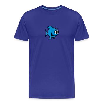 poisson de bonne humeur - T-shirt bio Premium Homme - bleu roi - Devant - Damien (186cm)