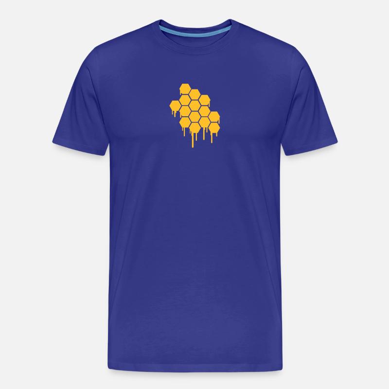 Honeycombs Pattern - Männer Premium Bio T-Shirt - Königsblau