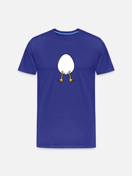 Chick In Egg - Men's Premium Organic T-Shirt - royal blue