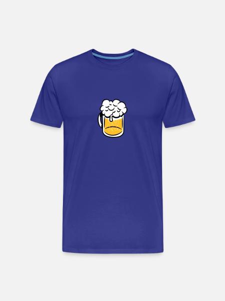 Beer drinking handle - Men's Premium Organic T-Shirt - royal blue