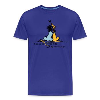 forever friends - Men's Premium Organic T-Shirt - royal blue - Front - Damien (186cm)