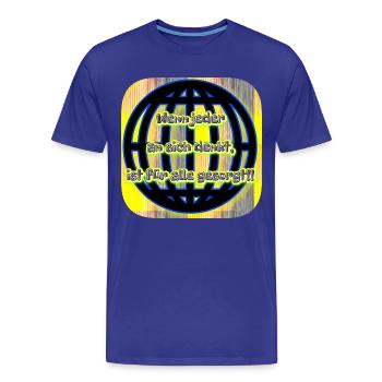 Wenn jeder... - Club WoW - Männer Premium Bio T-Shirt - Königsblau - Vorne - Damien (186cm)