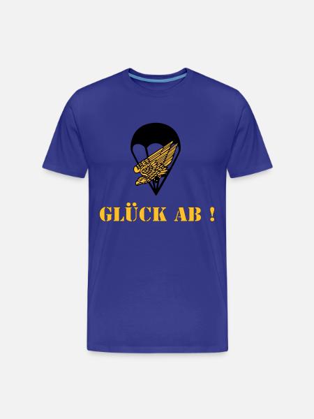 Glück ab Fallschirmjäger - Männer Premium Bio T-Shirt - Königsblau