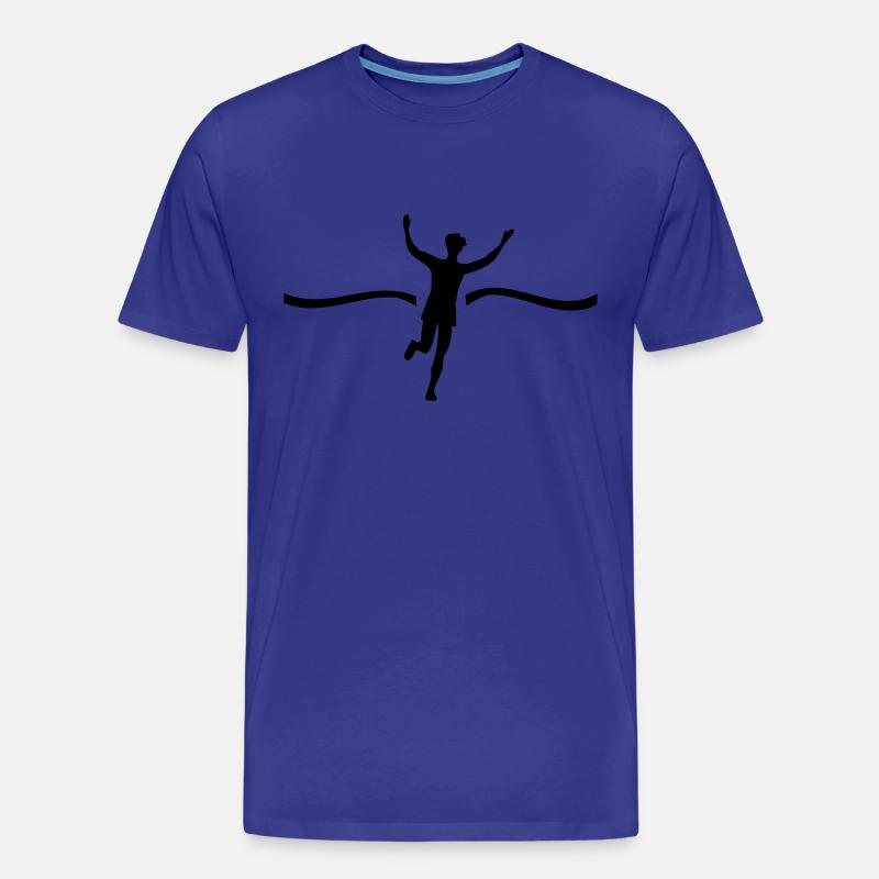Läufer Sieger - Männer Premium Bio T-Shirt - Königsblau