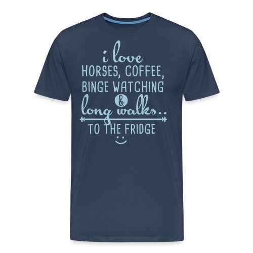 Ich liebe Pferde, Kaffee und lange Spaziergänge - Männer Premium Bio T-Shirt