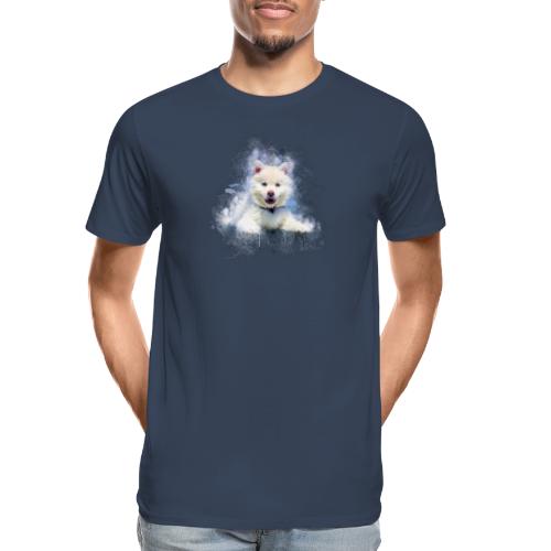 Husky sibérien Blanc chiot mignon -by- Wyll-Fryd - T-shirt bio Premium Homme