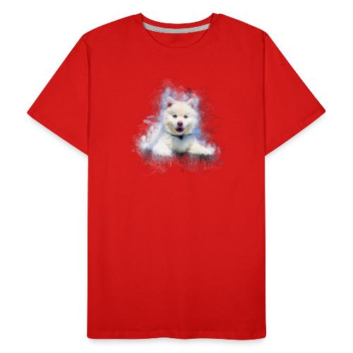 Husky sibérien Blanc chiot mignon -by- Wyll-Fryd - T-shirt bio Premium Homme