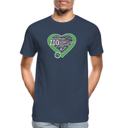Zootierpfleger Herz - Männer Premium Bio T-Shirt