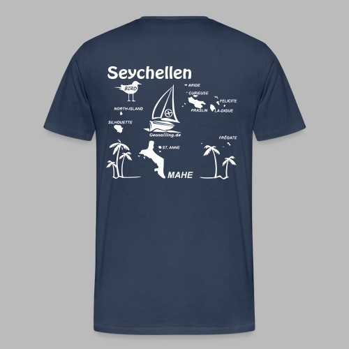 Seychellen Insel Crewshirt Mahe etc. - Männer Premium Bio T-Shirt
