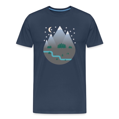 Winternachtwanderung - Männer Premium Bio T-Shirt