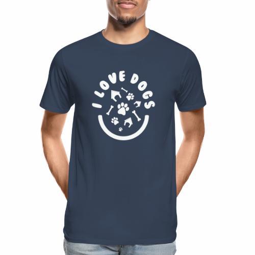 KOCHAM PSY - Ekologiczna koszulka męska Premium