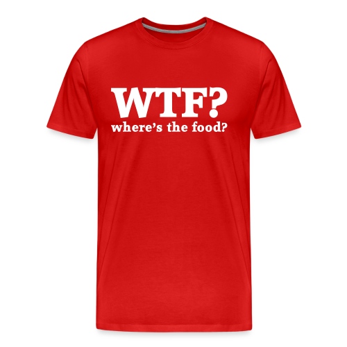 WTF - Where's the food? - Mannen premium biologisch T-shirt