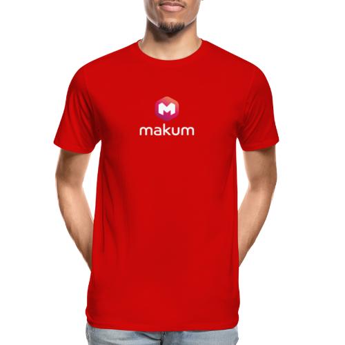 Makum logo+teksti - Miesten premium luomu-t-paita